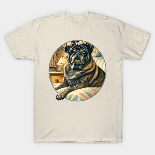 Brindle Pug T-Shirt by FivePugs